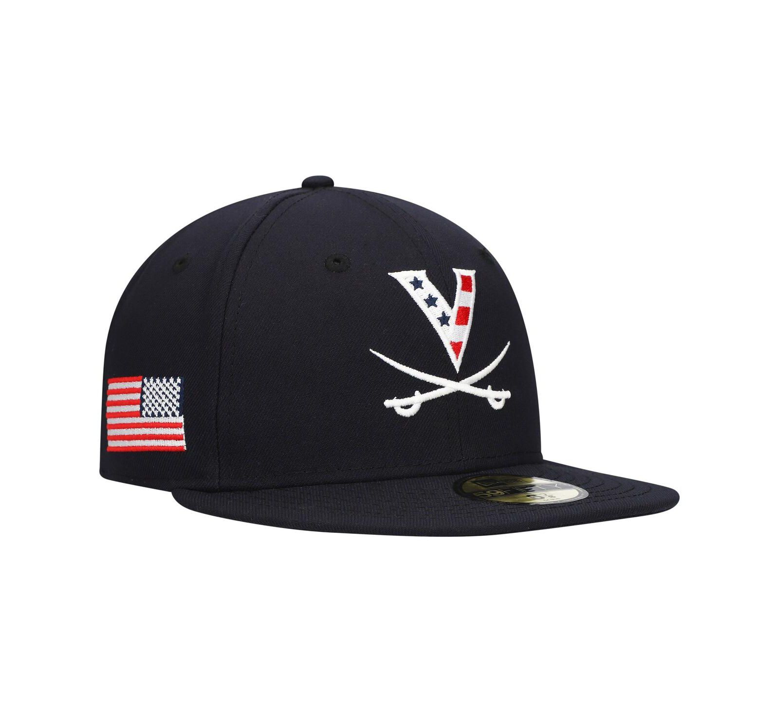 New Era Men's Navy Virginia Cavaliers Red, White Hoo 59FIFTY Fitted Hat