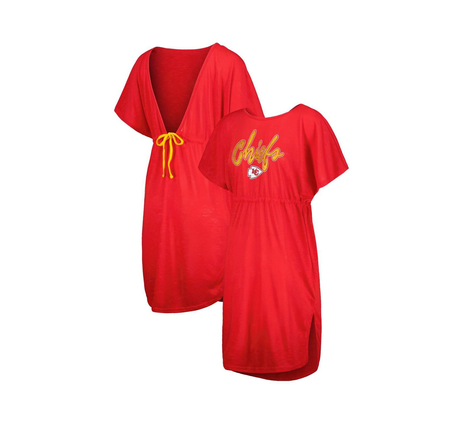Женская пляжная накидка G-III 4Her by Carl Banks Red Kansas City Chiefs Versus Swim Cover-Up