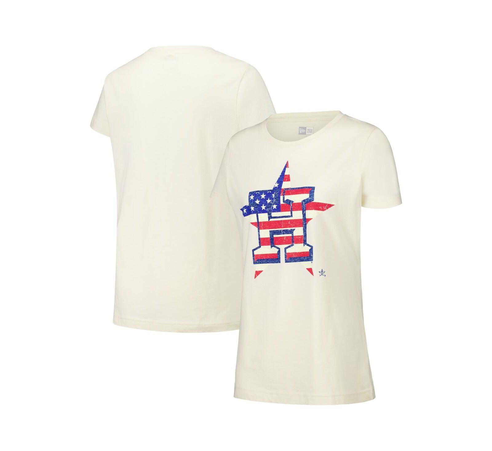 New Era Women's Cream Houston Astros Vintage-like T-Shirt