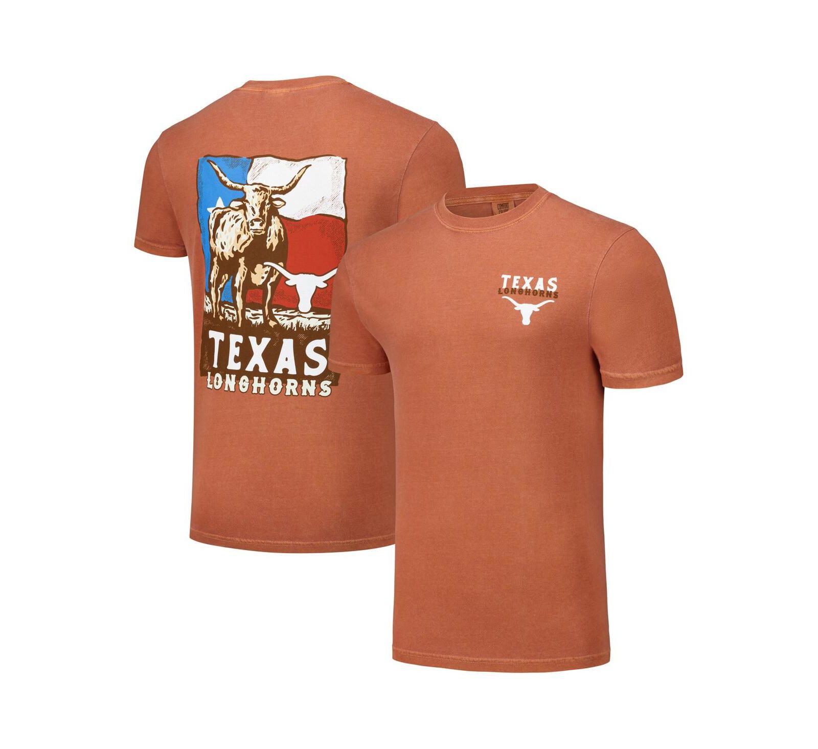Image One Texas Orange Men's and Women's Texas Longhorns Hyper Local Longhorn Flag T-Shirt