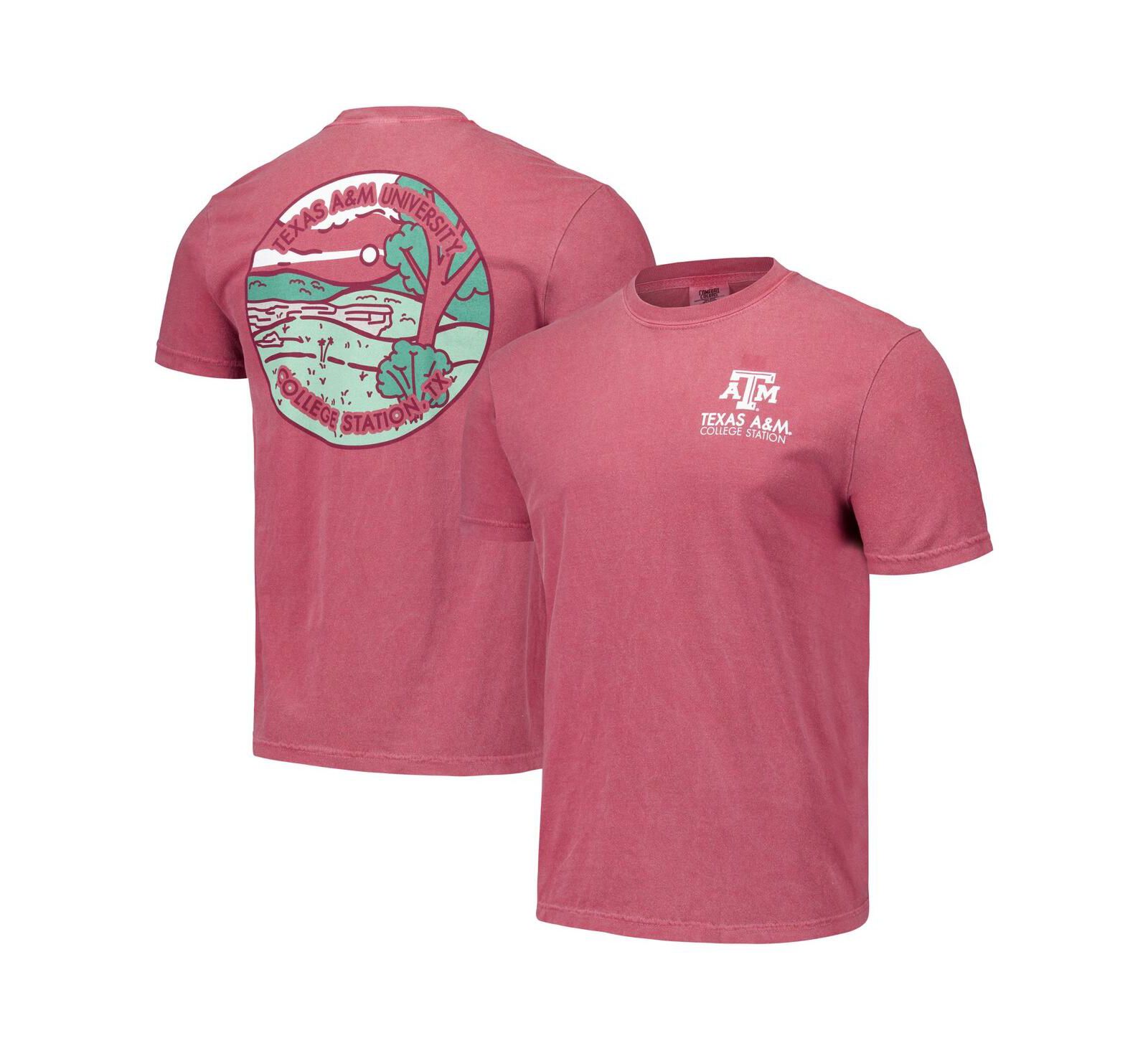 Мужская и женская футболка Image One Maroon Texas A&M Aggies Scenic Comfort Colors