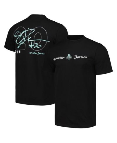 Round21 Men's and Women's Sabrina Ionescu Black New York Liberty Player Signature Name & Number T-Shirt
