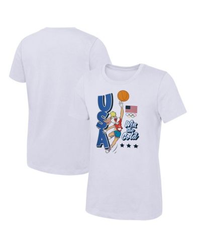 Outerstuff Big Boys and Girls Lola Bunny White Team USA Looney Tunes Basketball T-Shirt