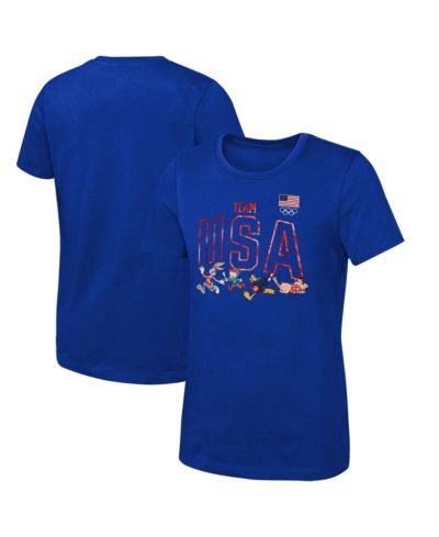 Outerstuff Big Boys and Girls Royal Team USA Looney Tunes T-Shirt