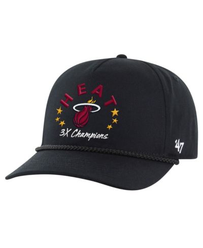 '47 Brand Men's Black Miami Heat Champs Global Star Hitch Adjustable Hat