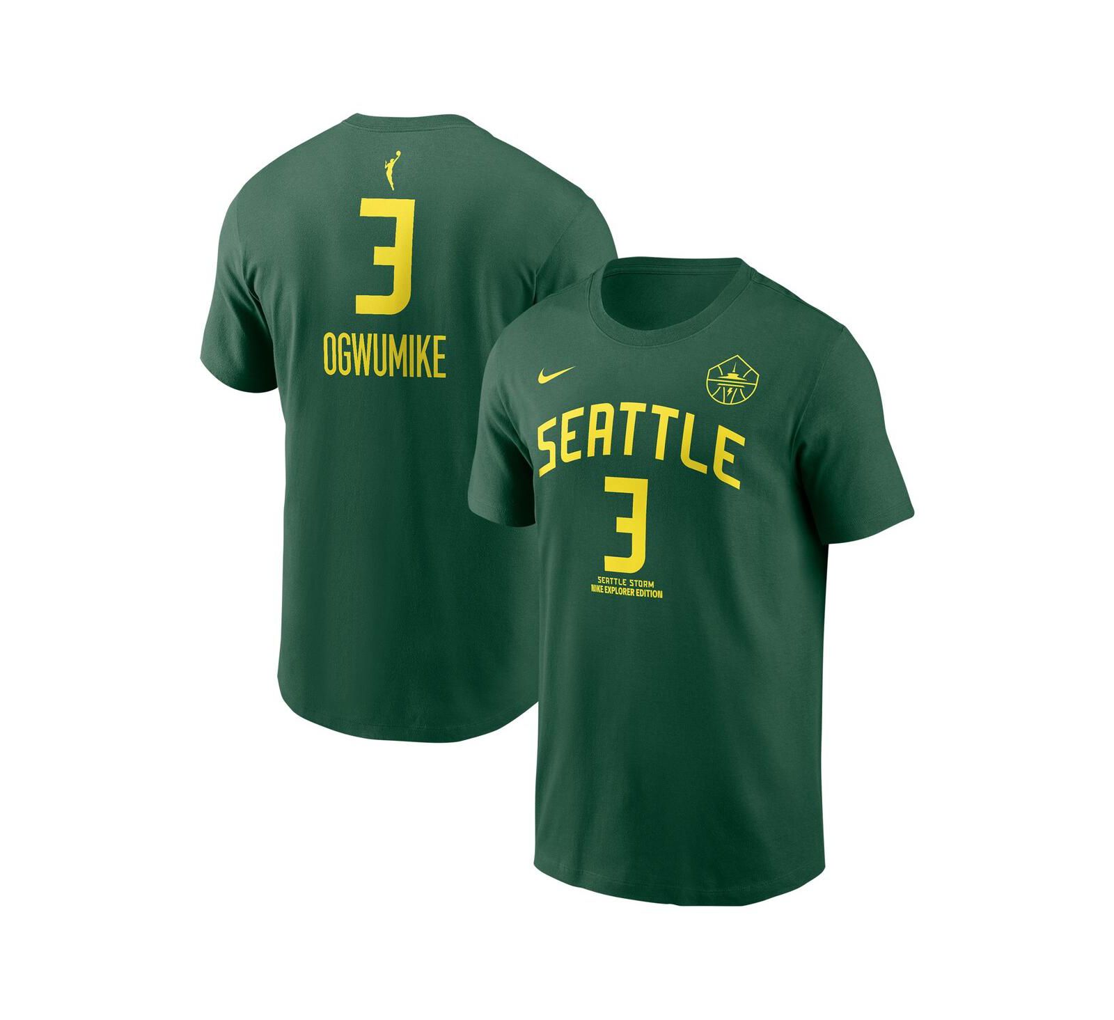 Nike футболка Nneka Ogwumike Green Seattle Storm Explorer Edition для мужчин и женщин