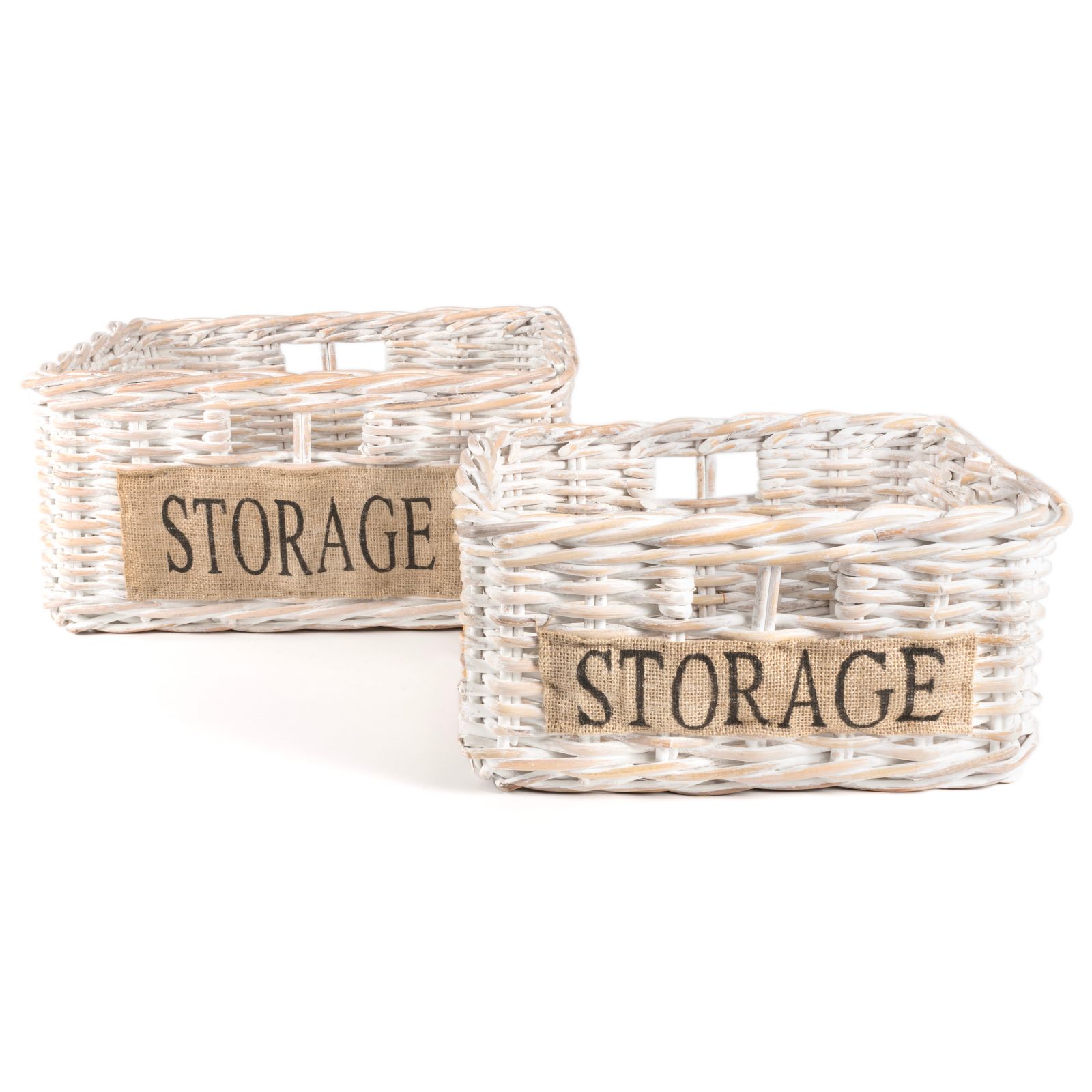 Набор из 2 плетеных корзин Jonathan Y Reed Nesting Baskets с ручками