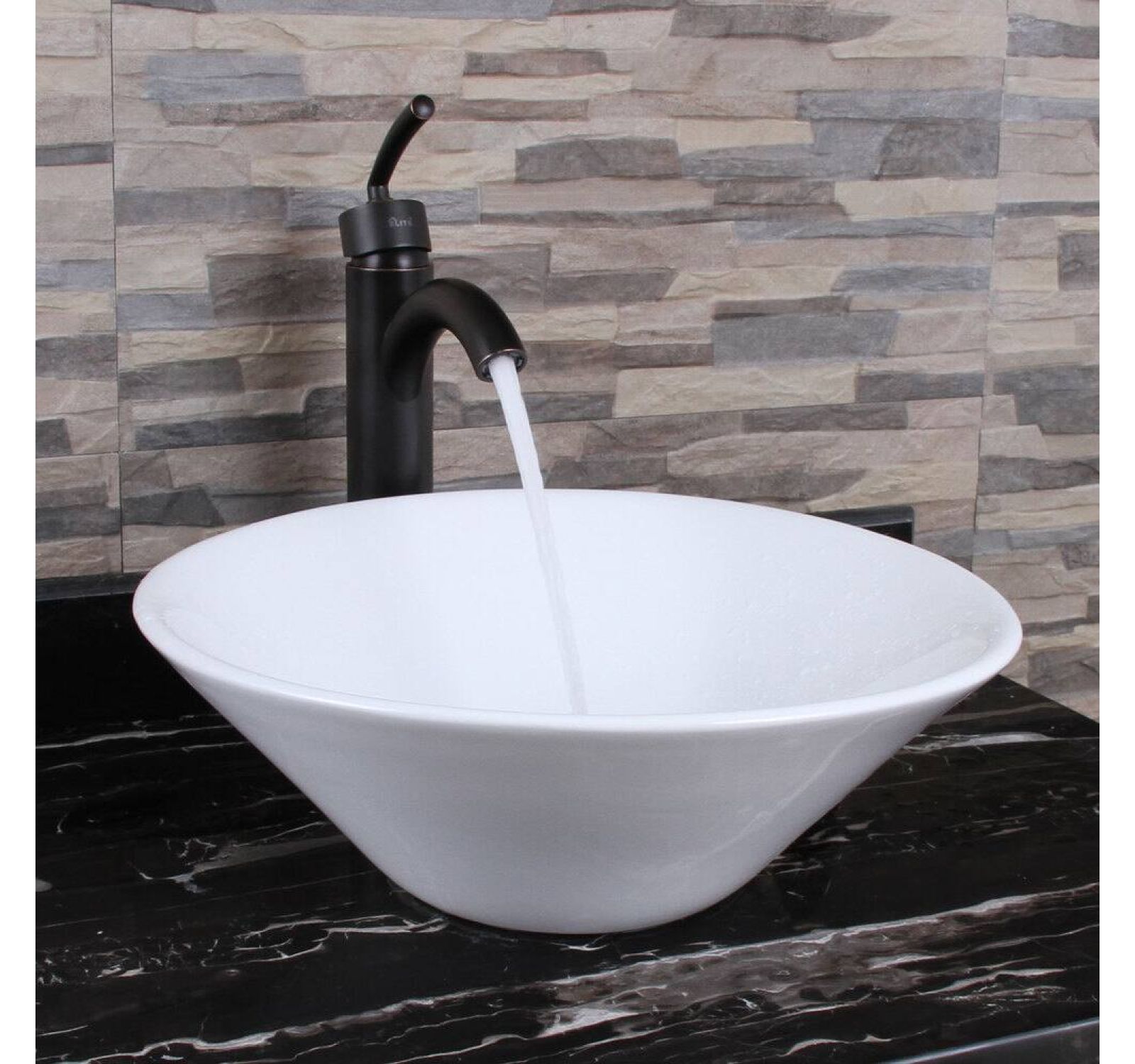 Streamdale Furniture Stylish Ceramic Above-Counter Bathroom Sink
