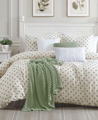 Peri Home Block Print Gauze 3-Pc. Comforter Set, Full/Queen