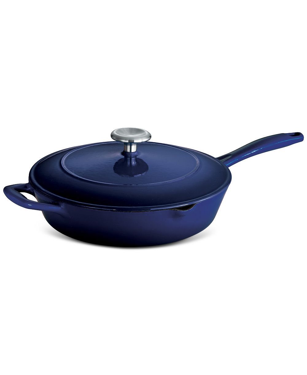 Tramontina Bestow 10-Inch Cast Iron Enameled Skillet with Lid