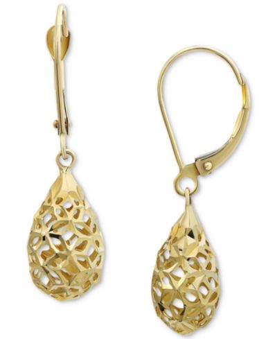 Серьги-подвески Filigree Leverback в 10k Gold