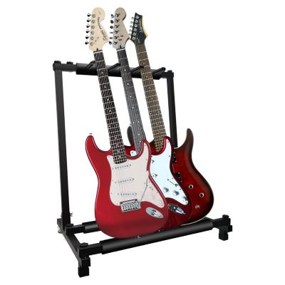 5 Core Foldable 3-Guitar Metal Rack Stand