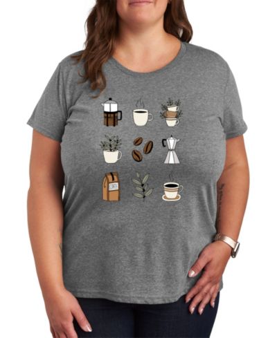 Hybrid Apparel графическая футболка Coffee Grid Plus Size, Женская