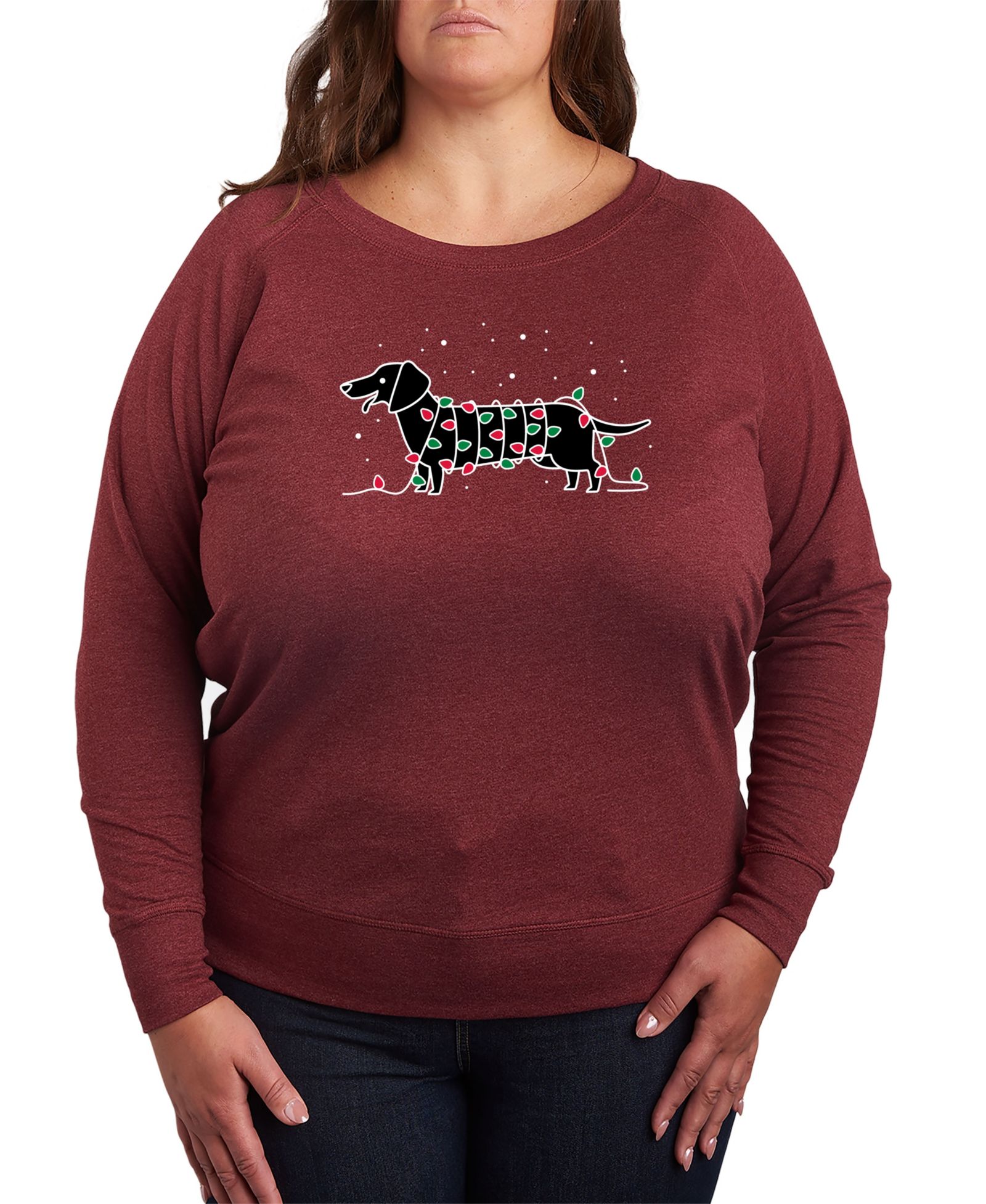 Графический пуловер Hybrid Apparel Dachshund Lights Plus Size