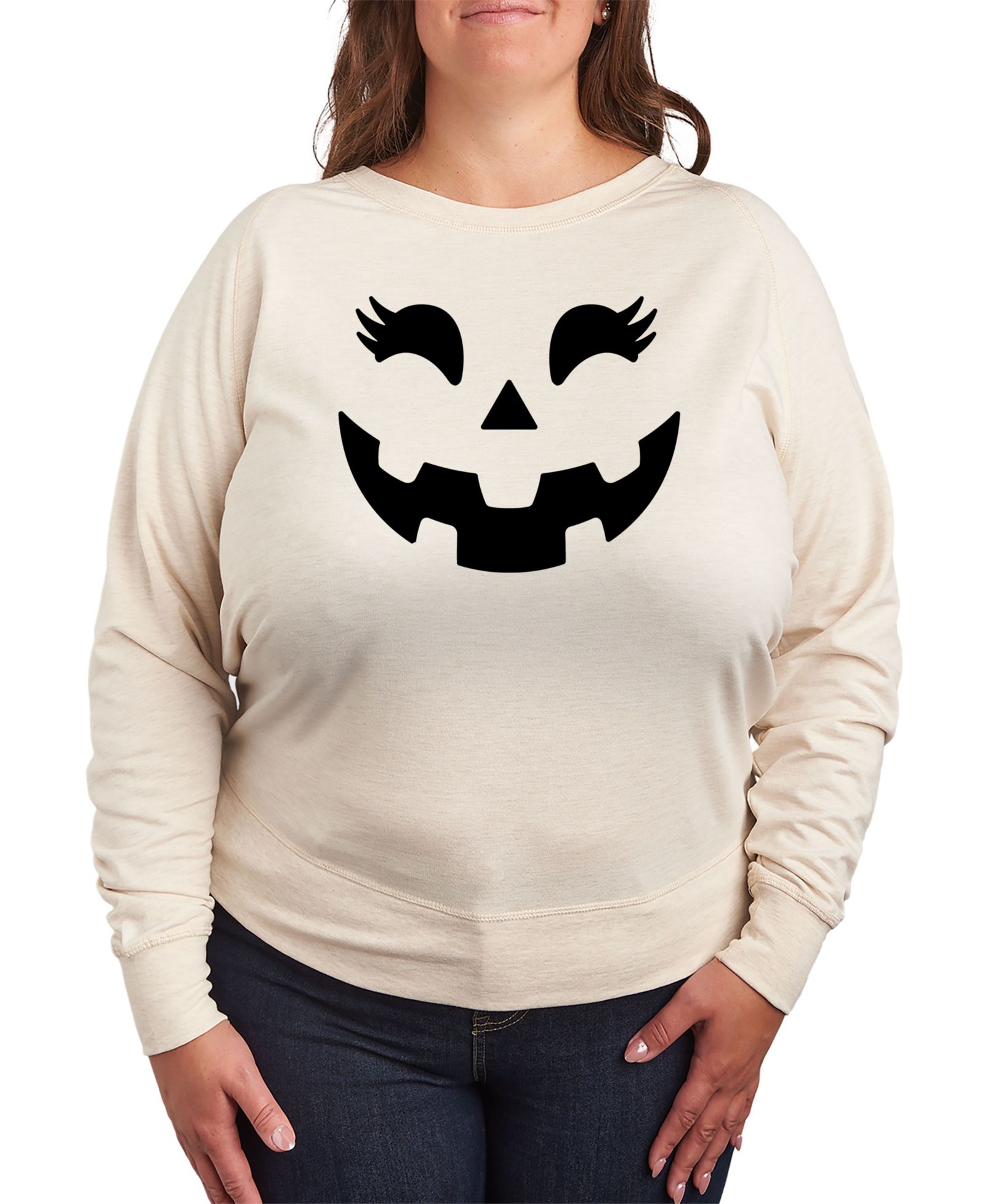Пуловер Hybrid Apparel Pumpkin Face Plus Size Graphic