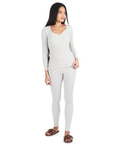 Женские бесшовные трикотажные леггинсы MeMoi Organic Cotton Seamless Classic Ribbed