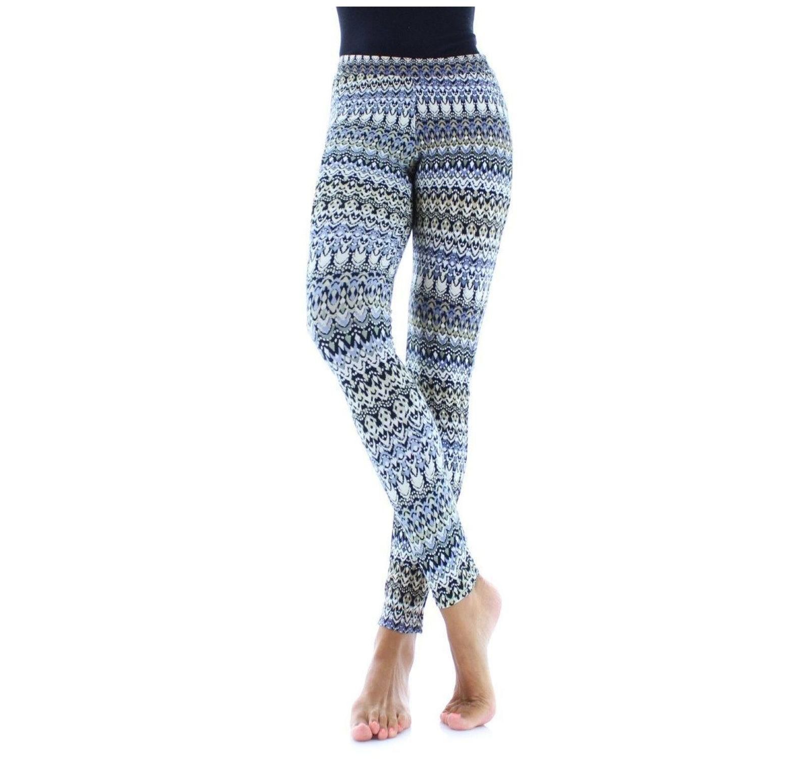 MeMoi Women's Protuva Bohemian Print Cotton Blend Leggings