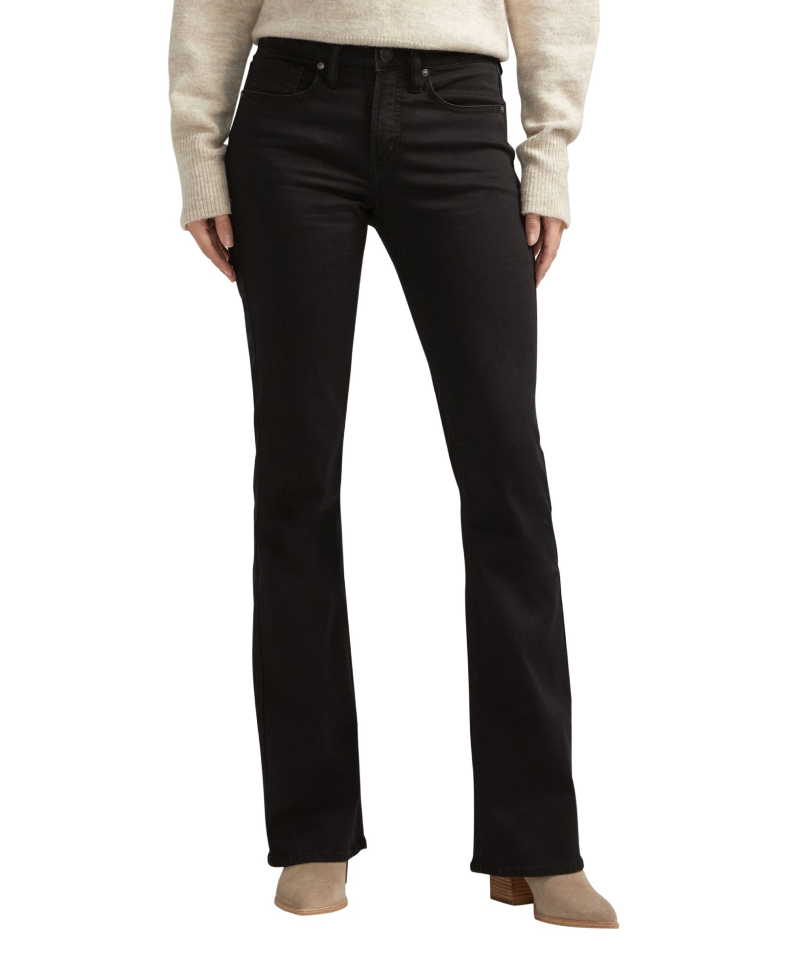 Silver Jeans Co. Women's Suki Mid Rise Curvy Fit Bootcut Jeans