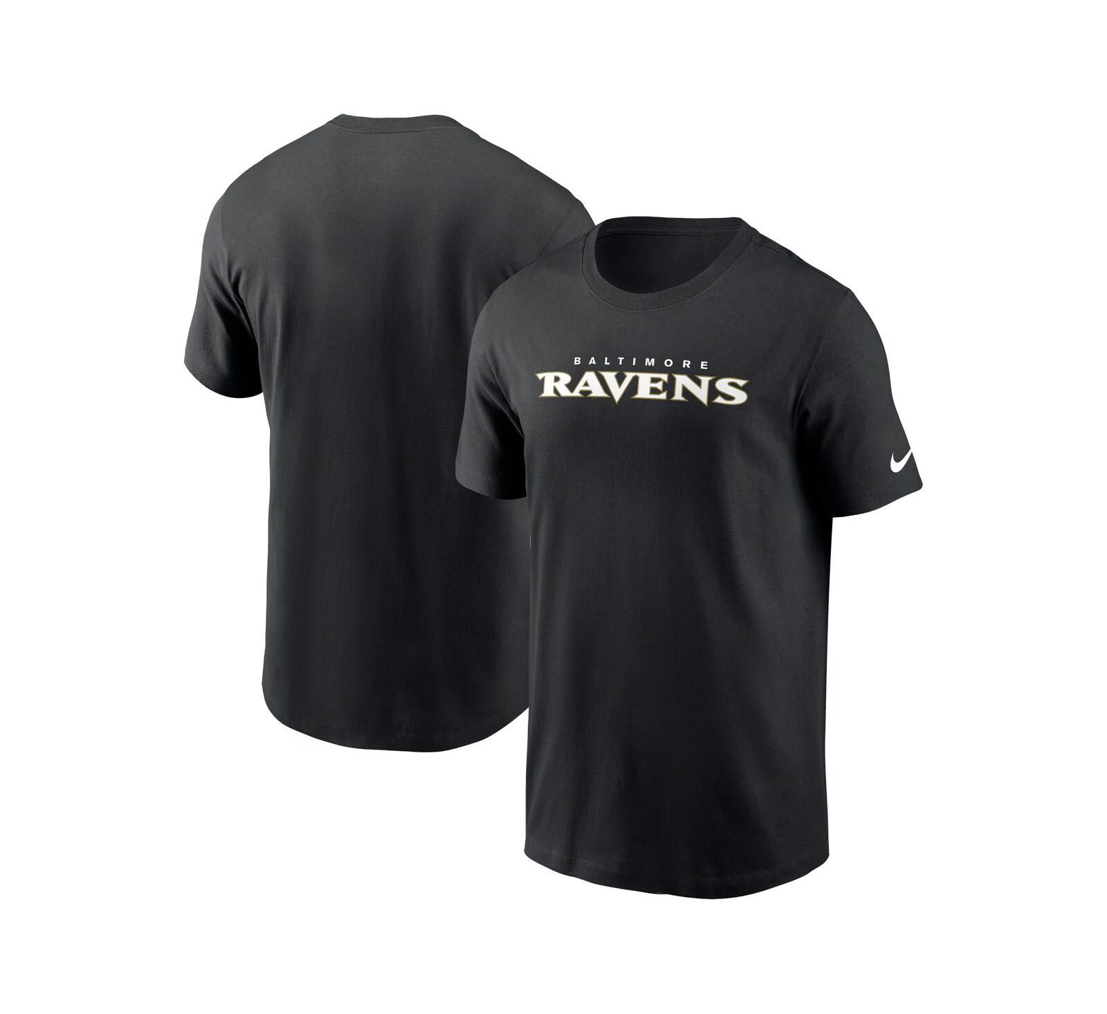 Мужская футболка Nike Men's Black Baltimore Ravens Primetime Wordmark Essential