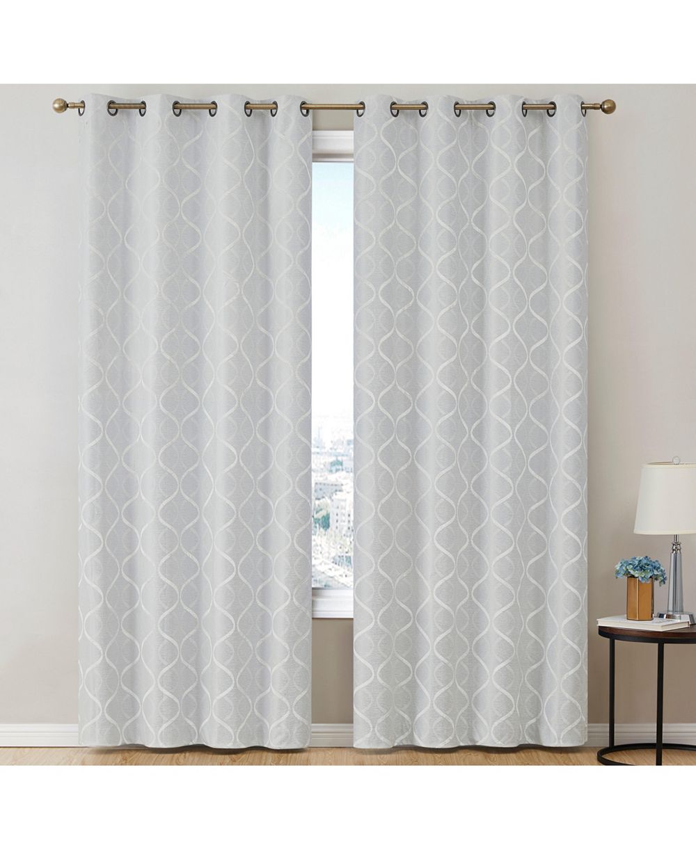 Шторы HLC.ME Versailles Lattice Flocked Blackout Thermal Insulated Window Curtain