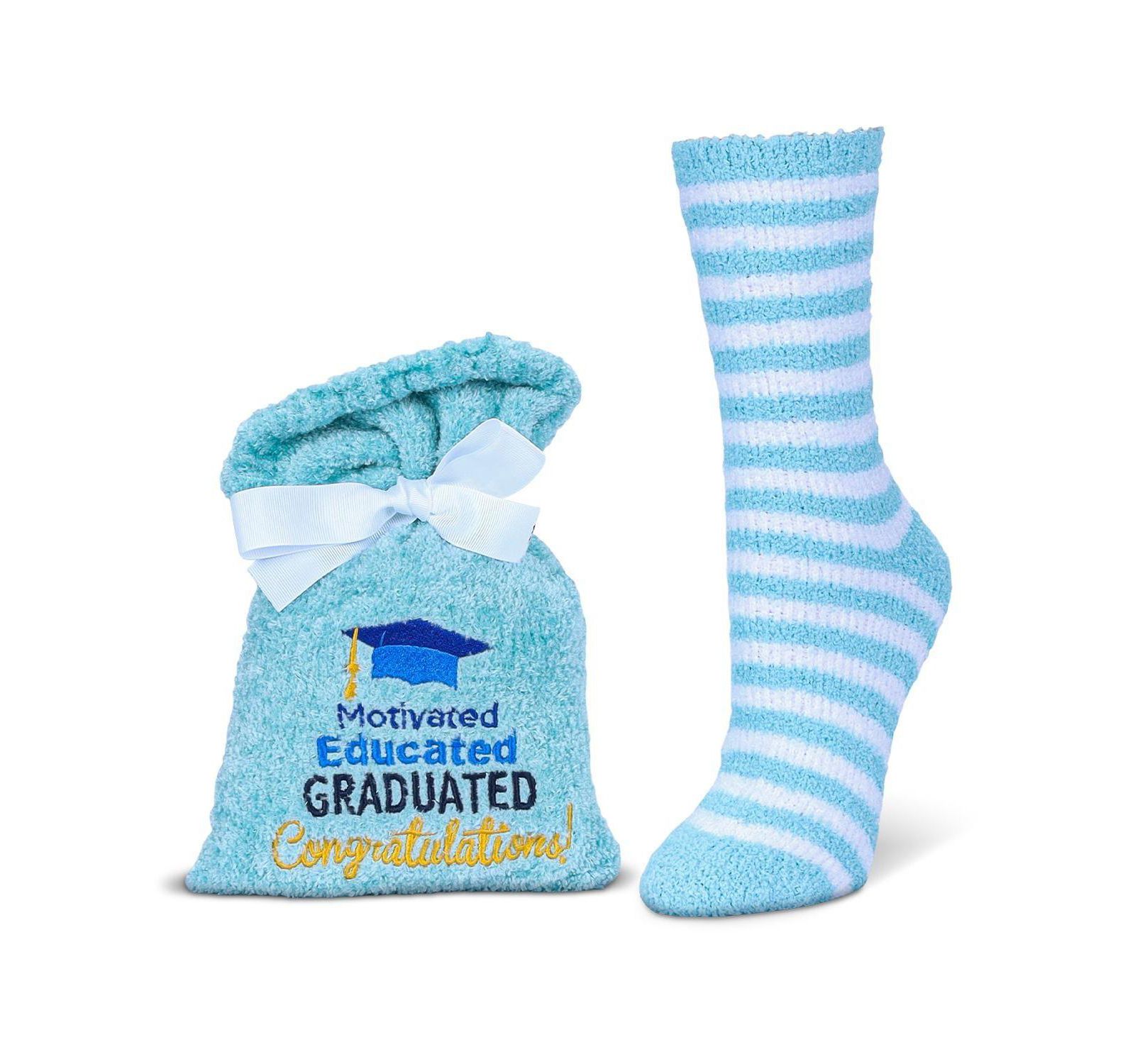 Подарочный набор уютных носков Motivated Educated Graduated