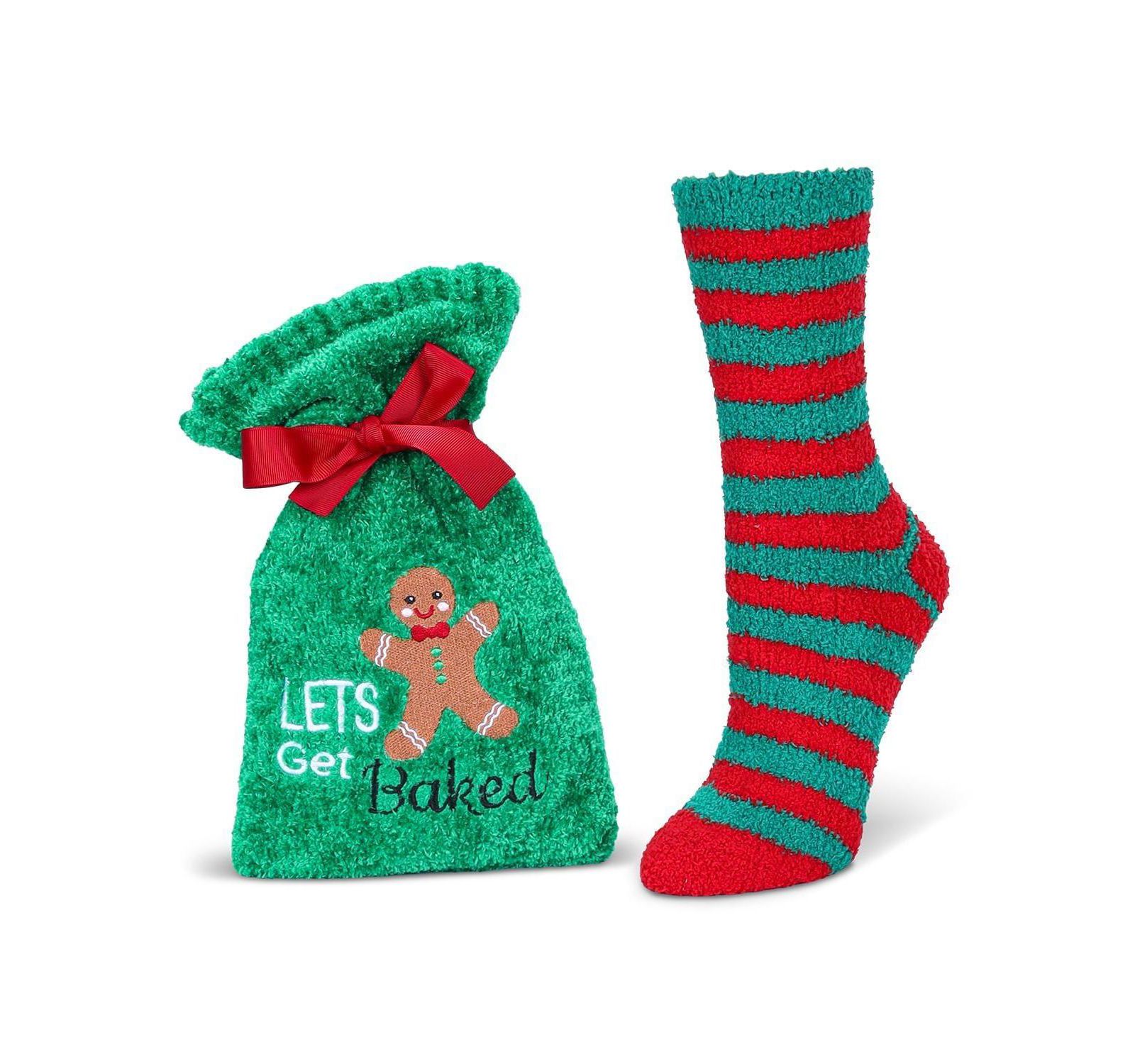 Lets Get Baked Cozy Socks & Gift Bag Set
