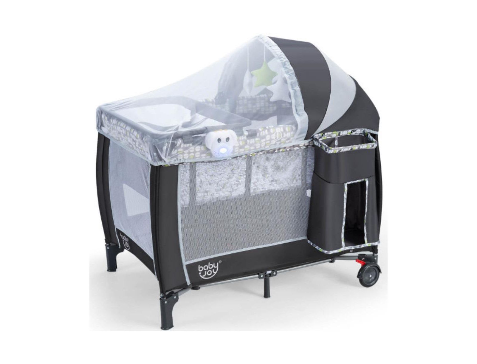 4-in-1 Portable Baby Playard with Changing Station and Net