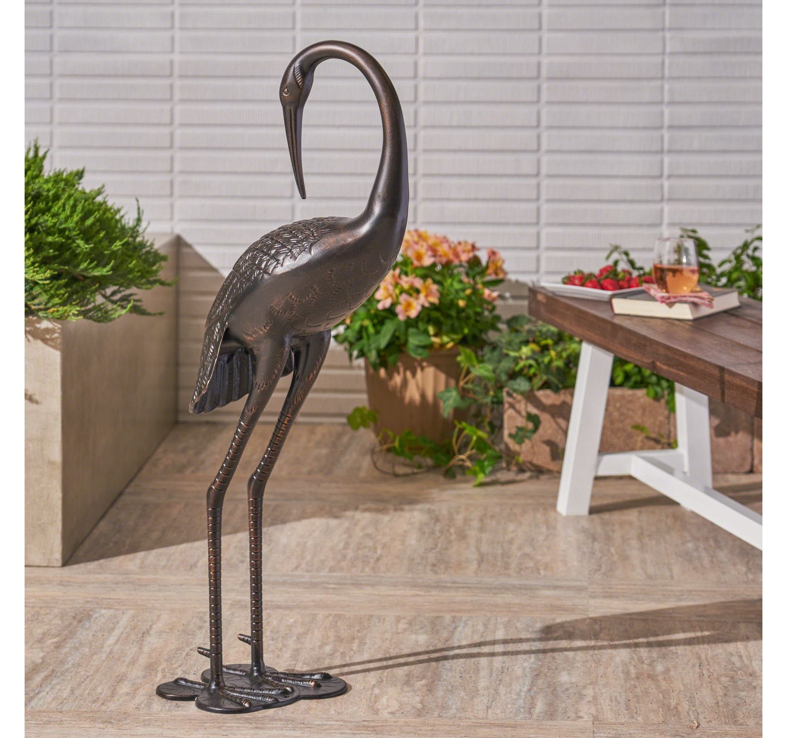 Садовая статуя Streamdale Furniture Bird Animals Rust Resistant Metal Garden Statue