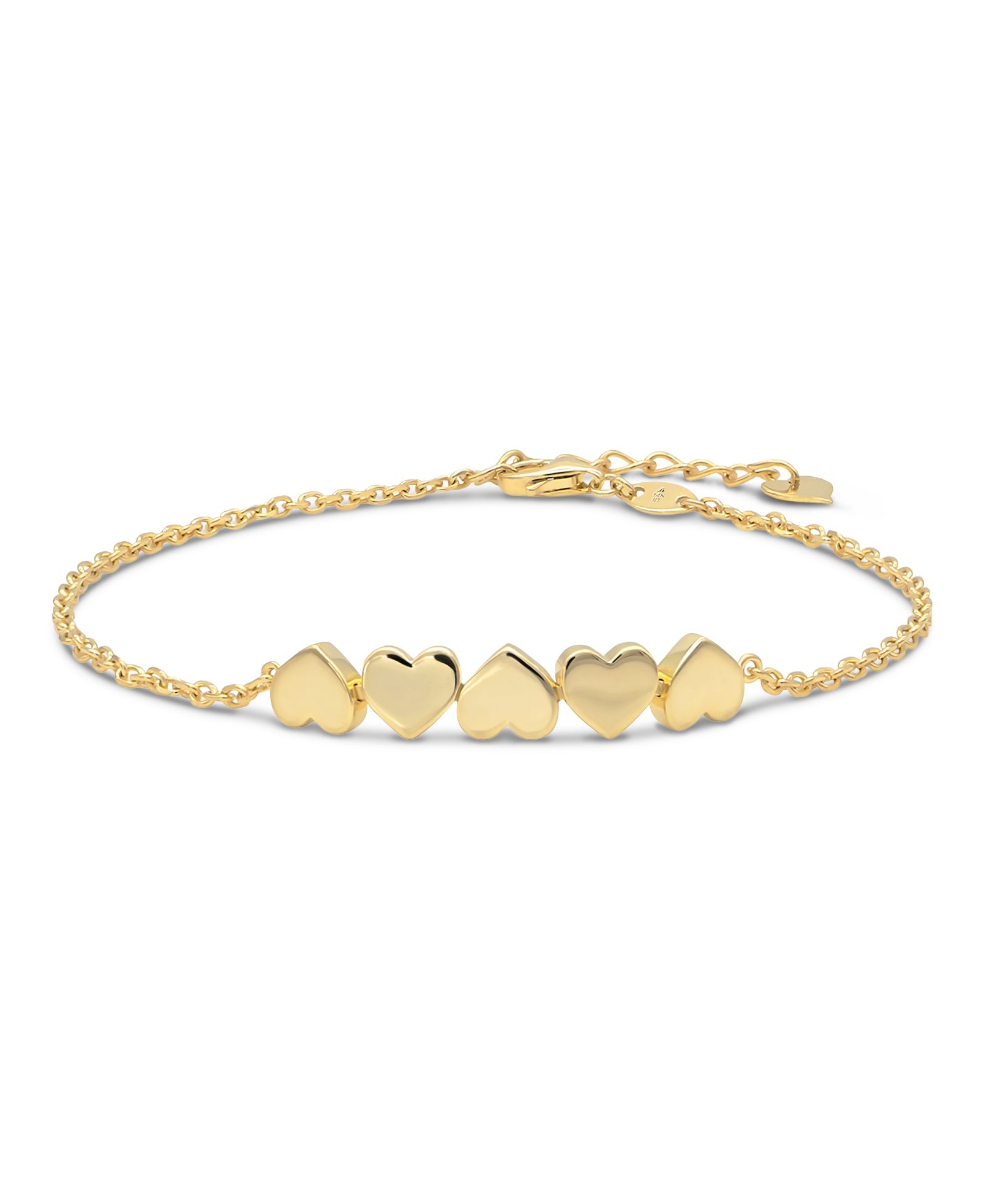 DEVATA Sweet Heart Chain Bracelet in 14K Gold