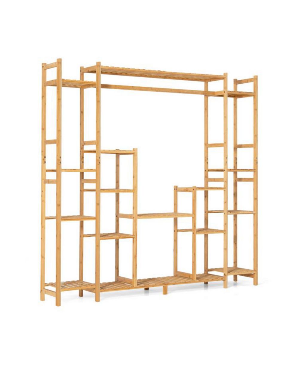 Slickblue 9-Tier Plant Stand with Hanging Rack the Ultimate Space-Saving Solution for Plant Lovers