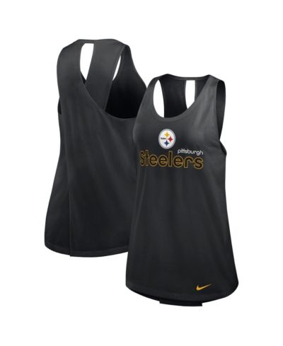 Майка Nike Women's Black Pittsburgh Steelers Plus Size Performance Tank Top
