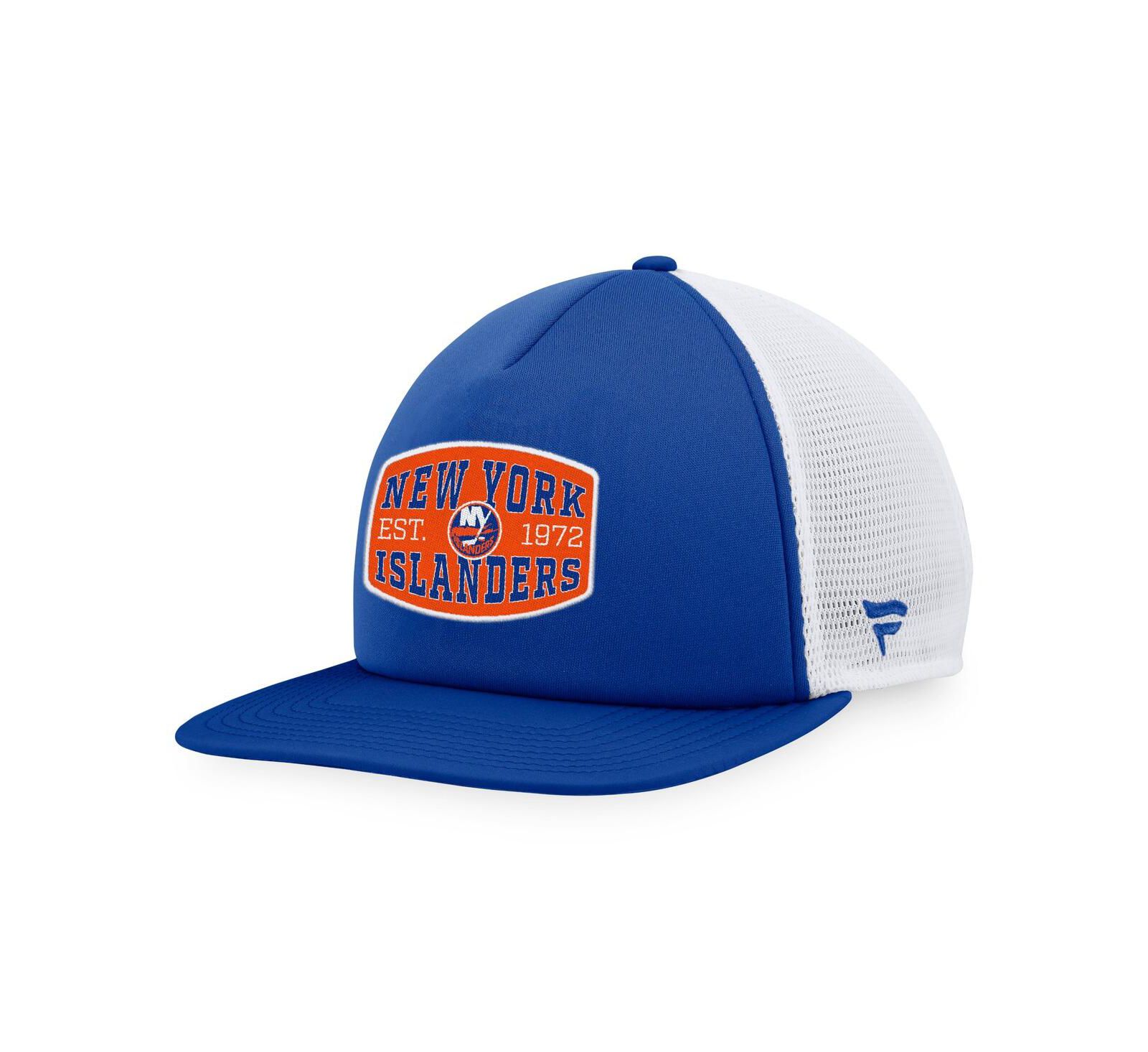 Fanatics Мужская кепка New York Islanders Foam Front Patch Trucker Snapback, Royal/White