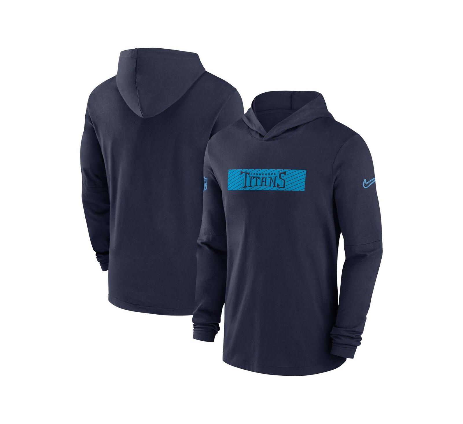 Мужская футболка-худи Nike Tennessee Titans Sideline Performance Long Sleeve Navy