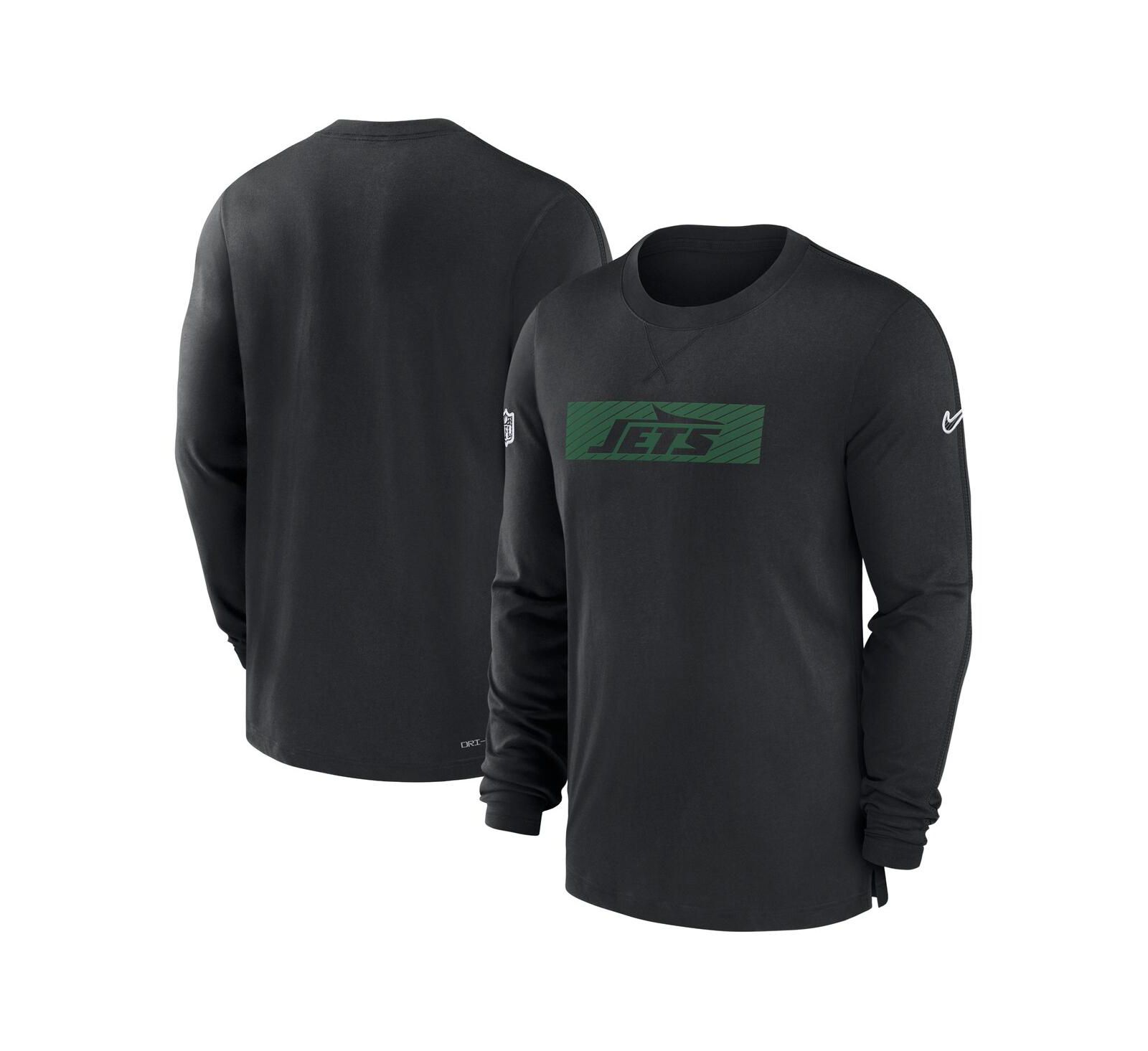 Nike Мужская черная футболка с длинным рукавом New York Jets
