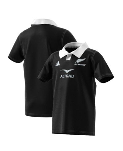 Adidas Big Boys and Girls Black New Zealand Rugby 2024/25 Home Replica Jersey