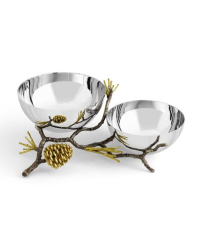 Michael Aram Pinecone Double Bowl