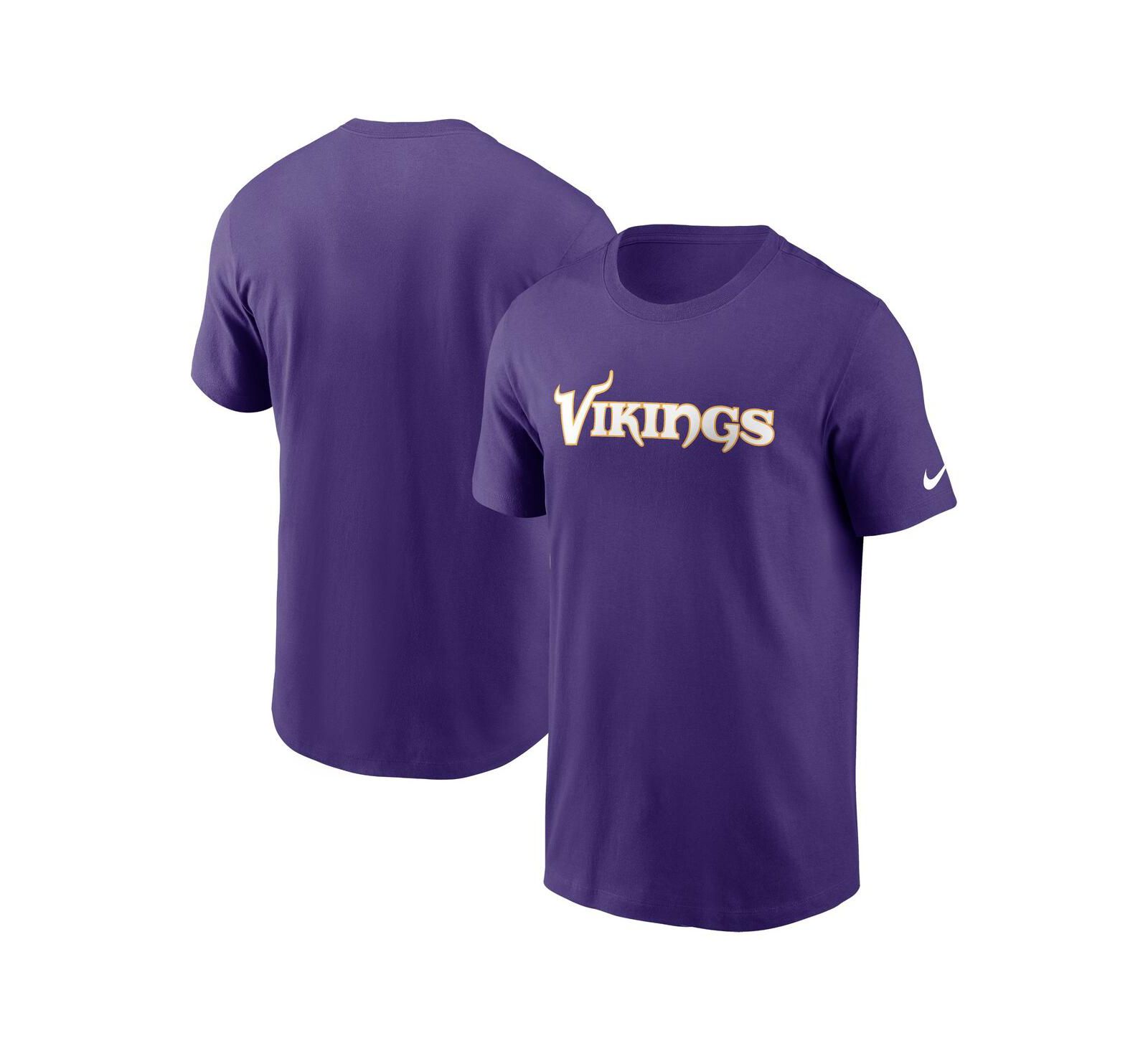 Мужская футболка Nike Purple Minnesota Vikings Primetime Wordmark Essential