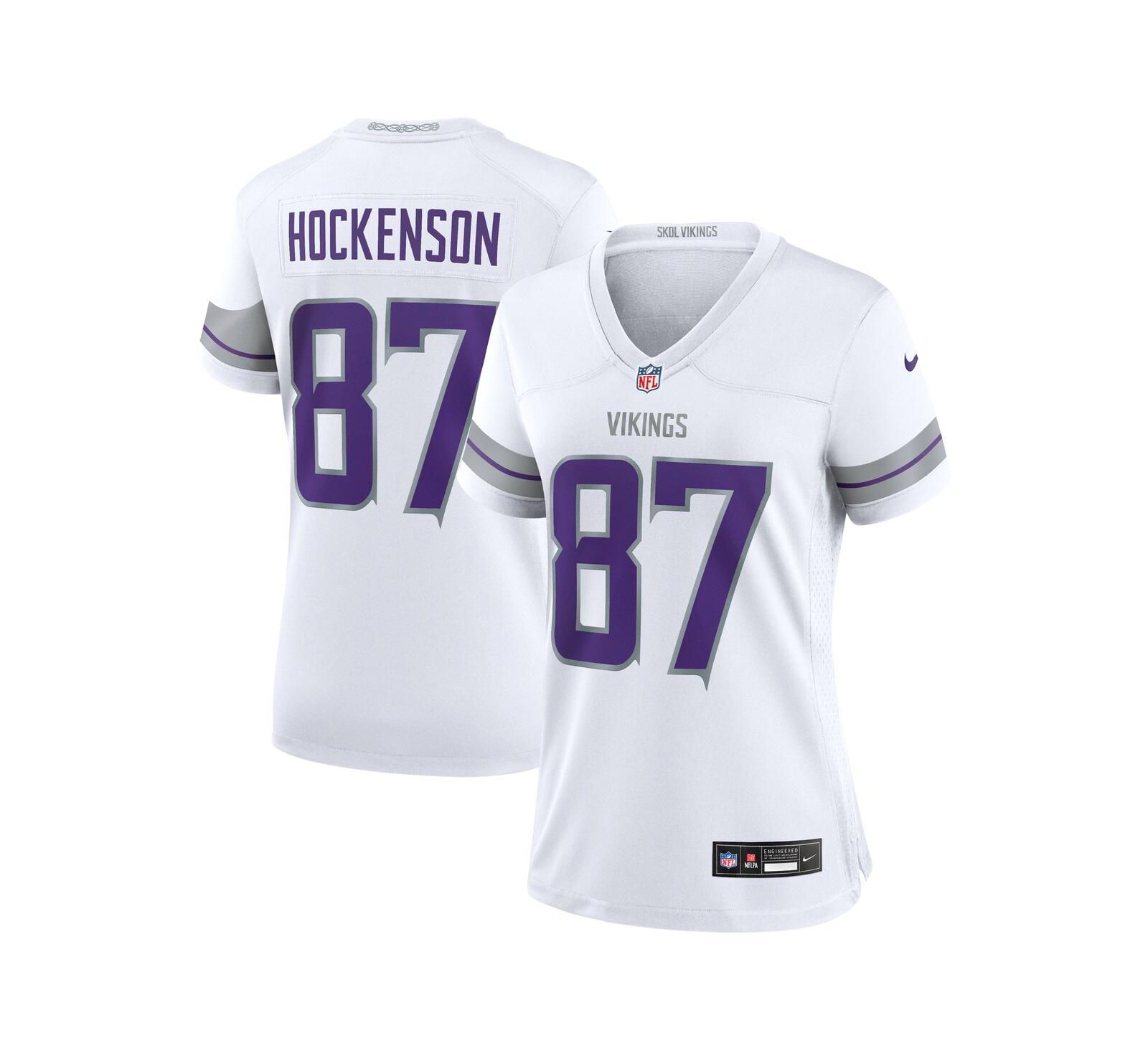 Женская джерси Nike T.J. Hockenson Minnesota Vikings Alternate Game Player