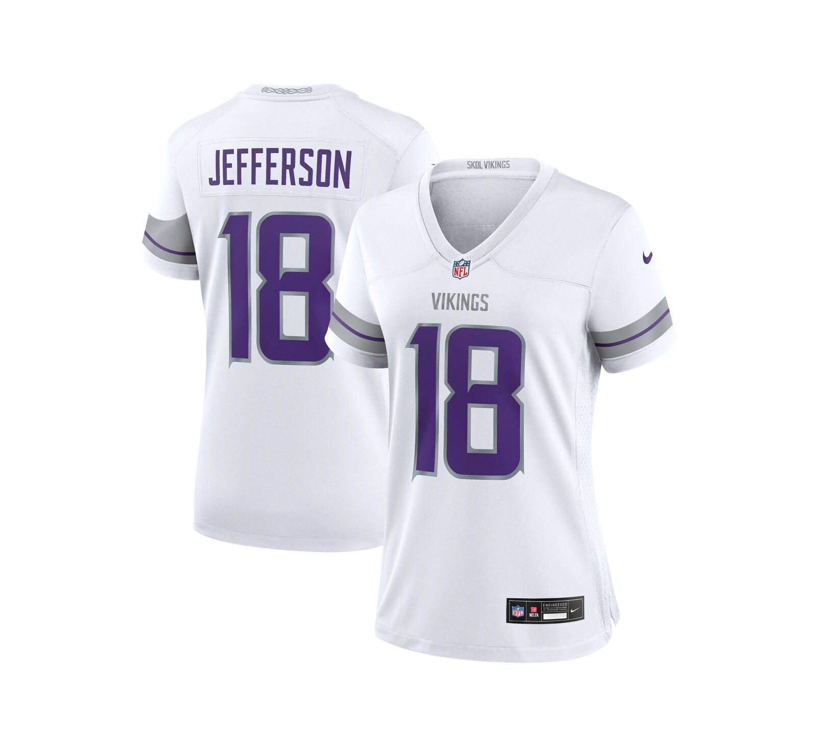 Женская игровая джерси Nike Justin Jefferson Minnesota Vikings Alternate