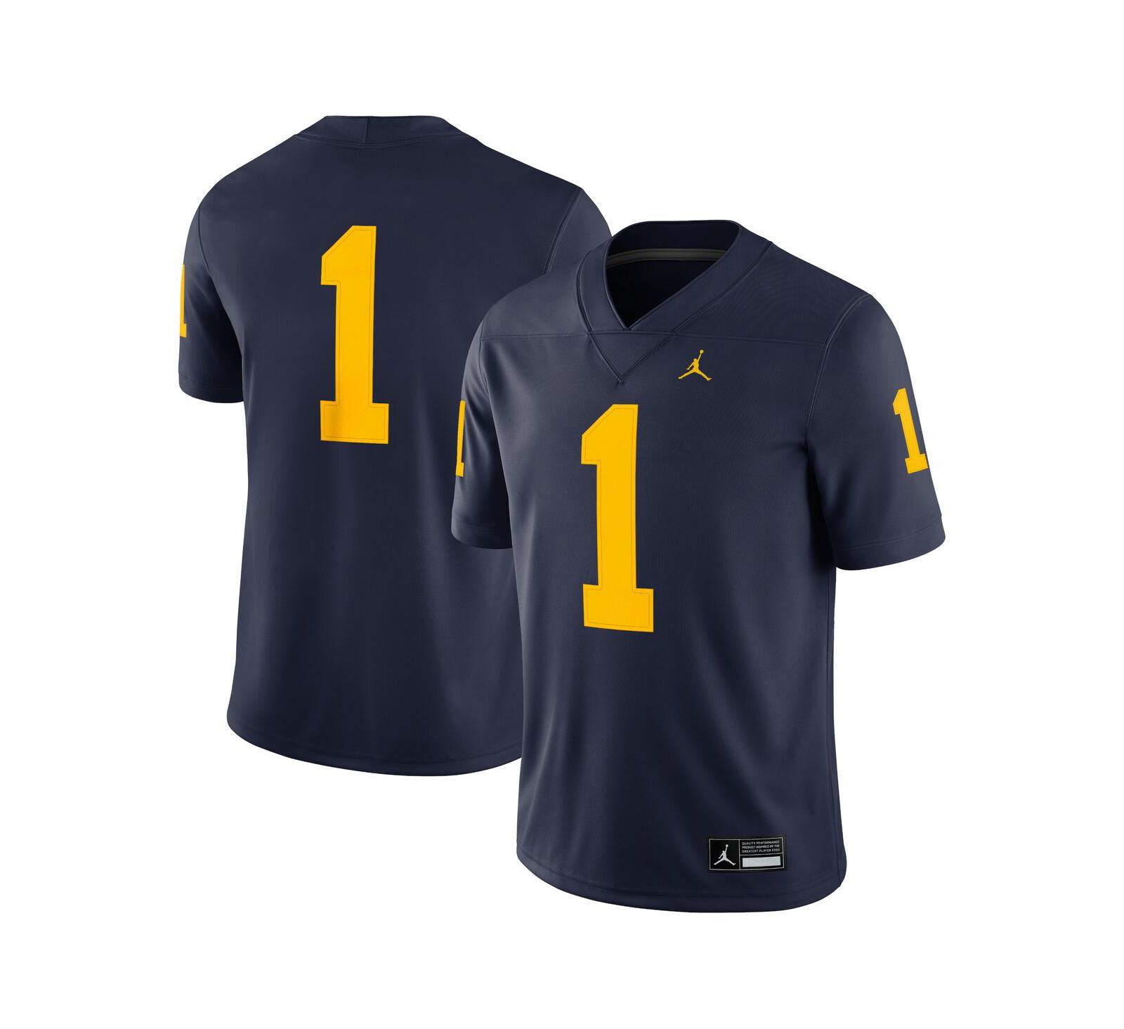Jordan Men's 1 Michigan Wolverines Game Jersey
