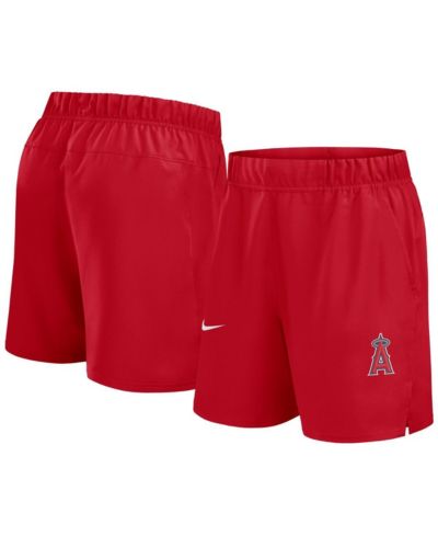 Nike Men's Red Los Angeles Angels Woven Victory Performance Shorts