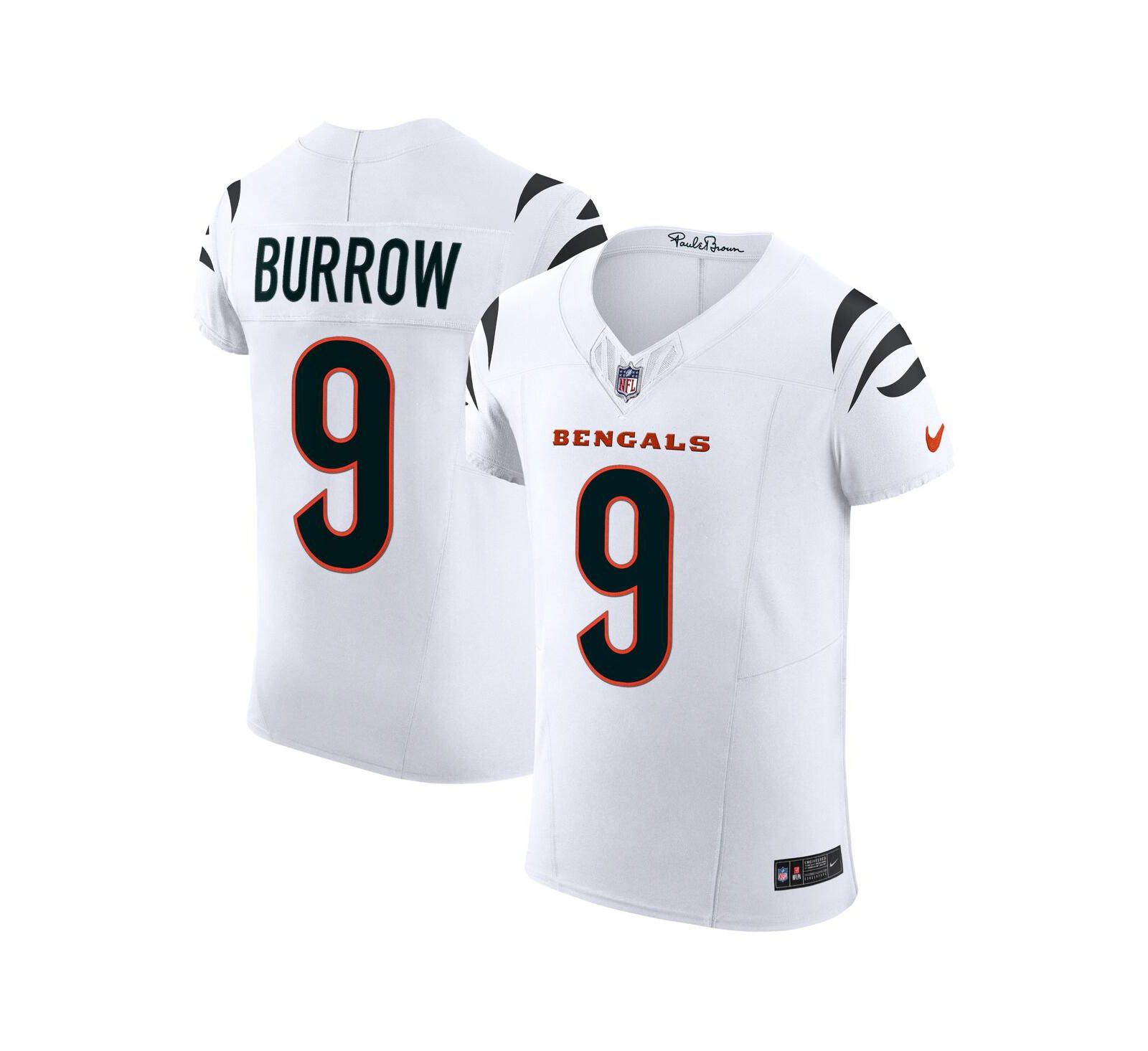 Мужская джерси Nike Joe Burrow White Cincinnati Bengals Vapor F.U.S.E. Elite