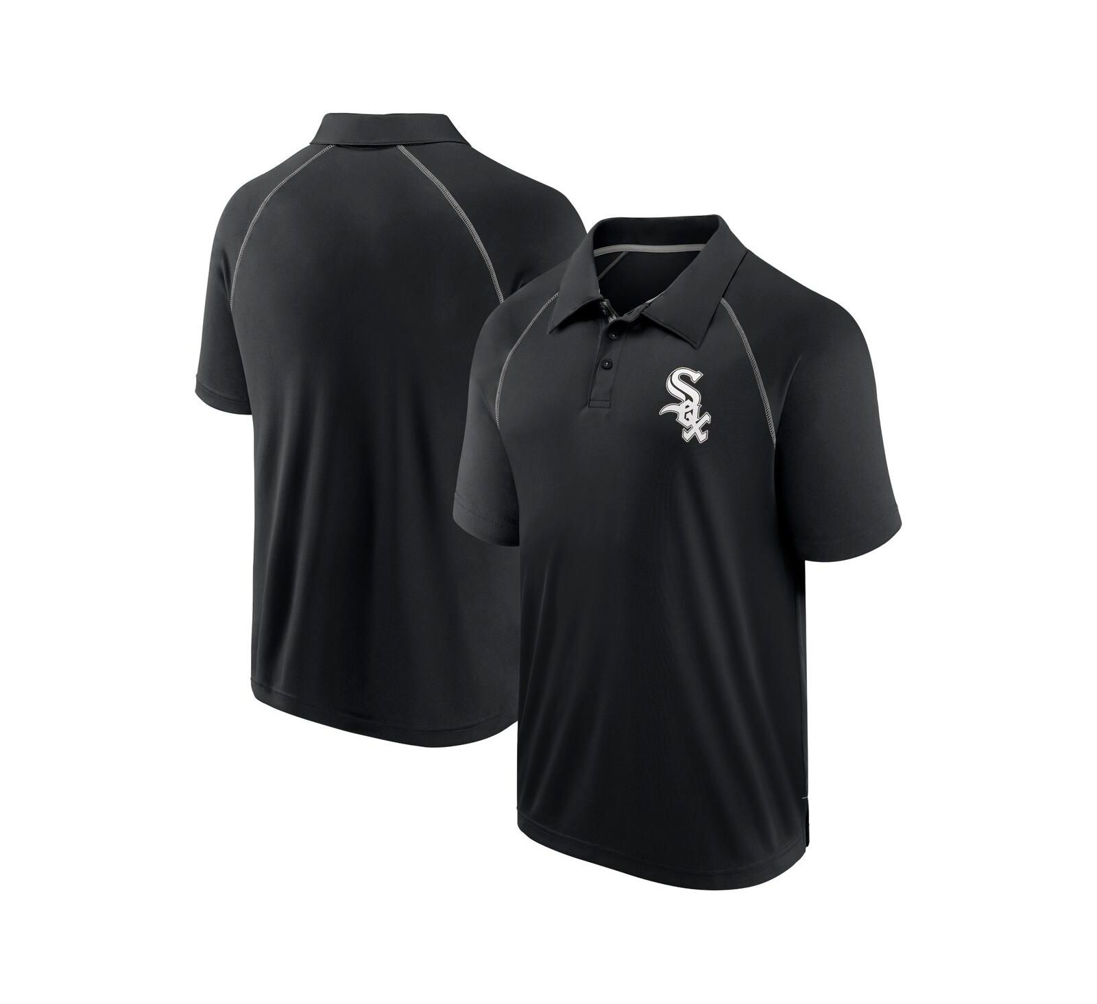 Fanatics Men's Black Chicago White Sox Strong Alone Raglan Polo