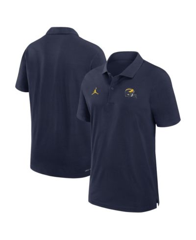 Мужская поло Jordan Men's Navy Michigan Wolverines Sideline Woven Performance