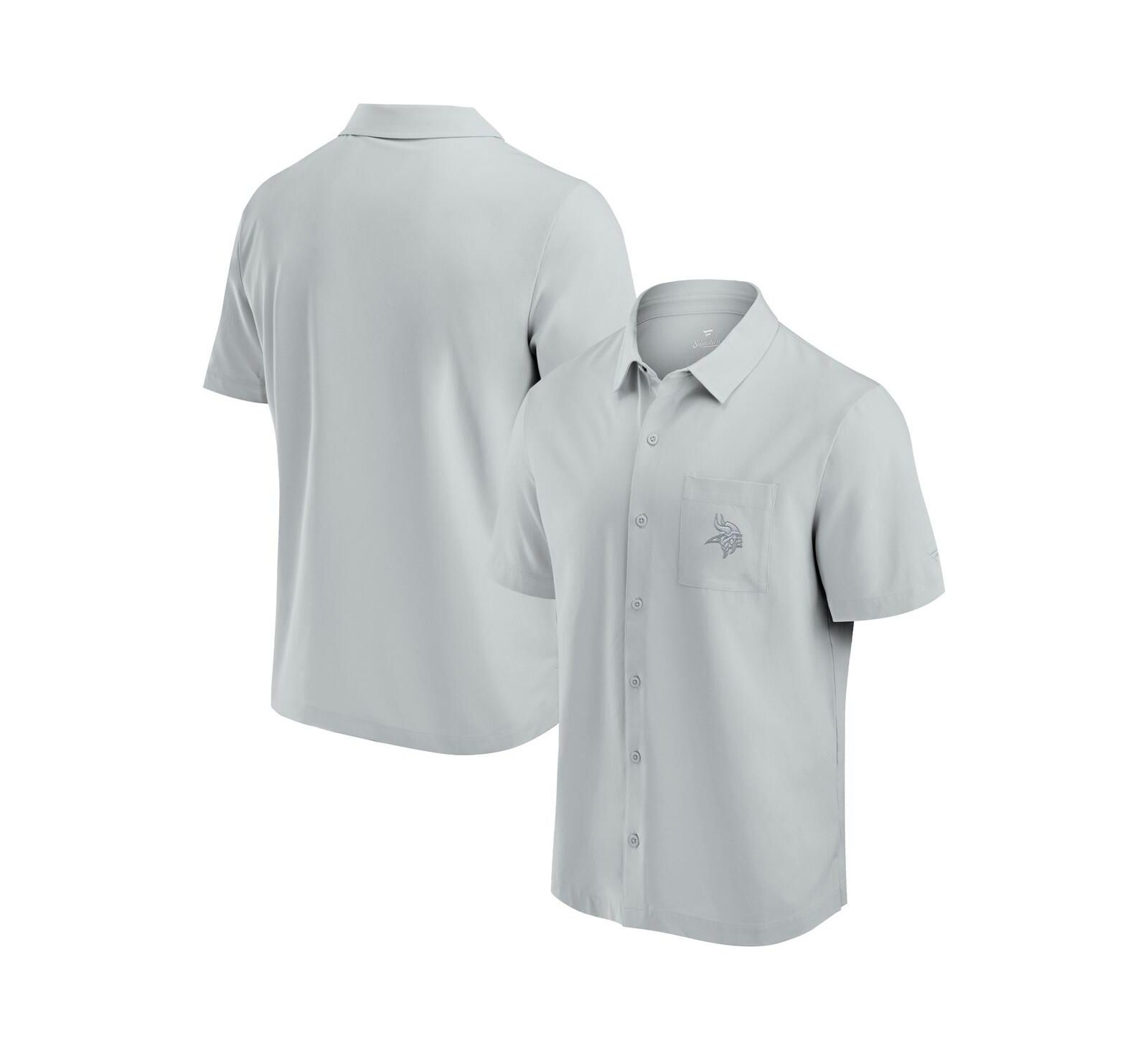 Мужская рубашка Fanatics Gray Minnesota Vikings Front Office Button-Up