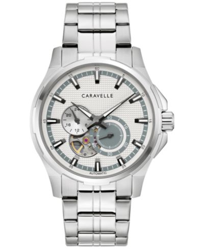 Мужские автоматические часы Caravelle из нержавеющей стали с браслетом, 42mm