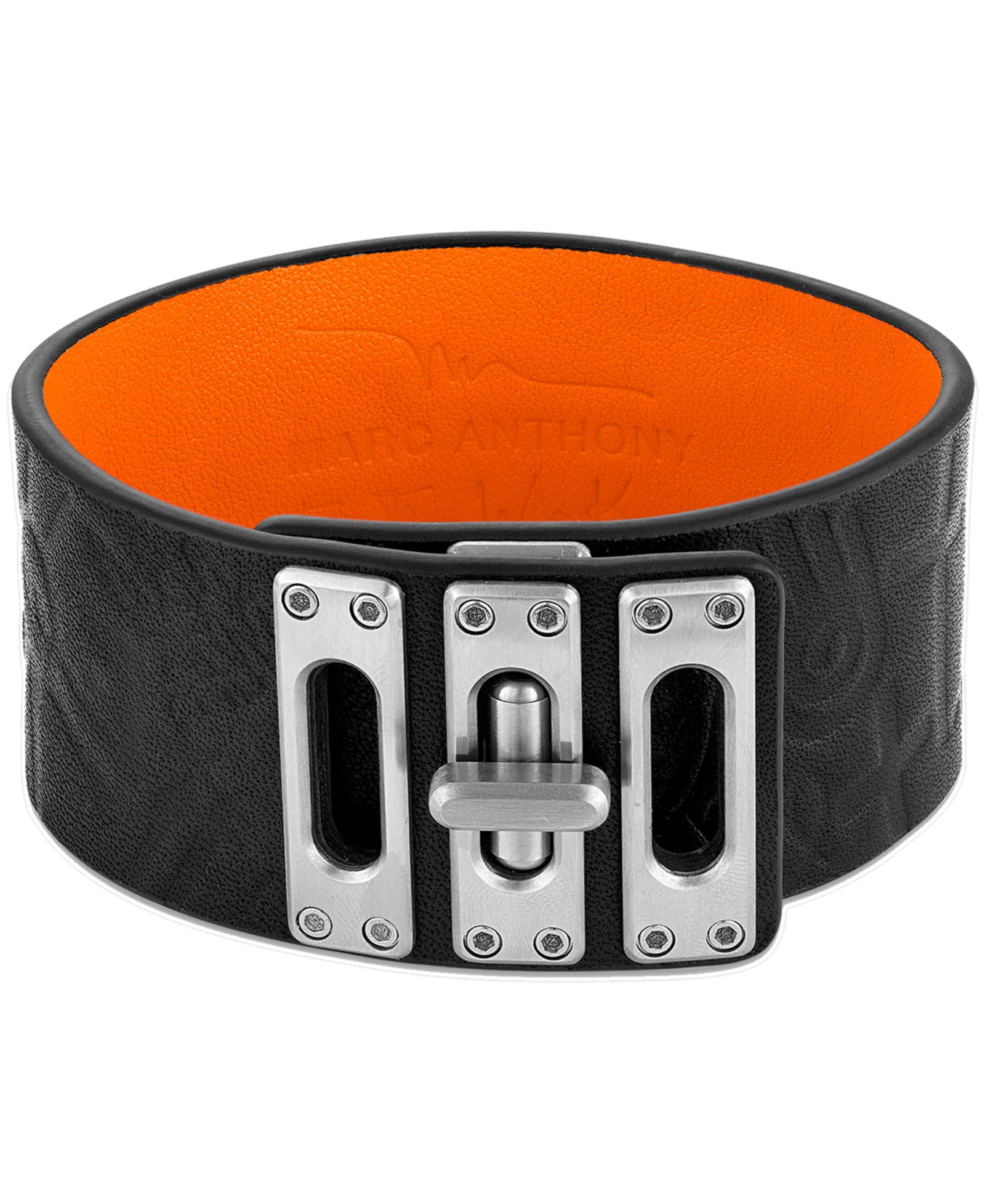 Мужской браслет Bulova Marc Anthony Black Leather Strap в серебряном цвете BVB1154-BOSTNA