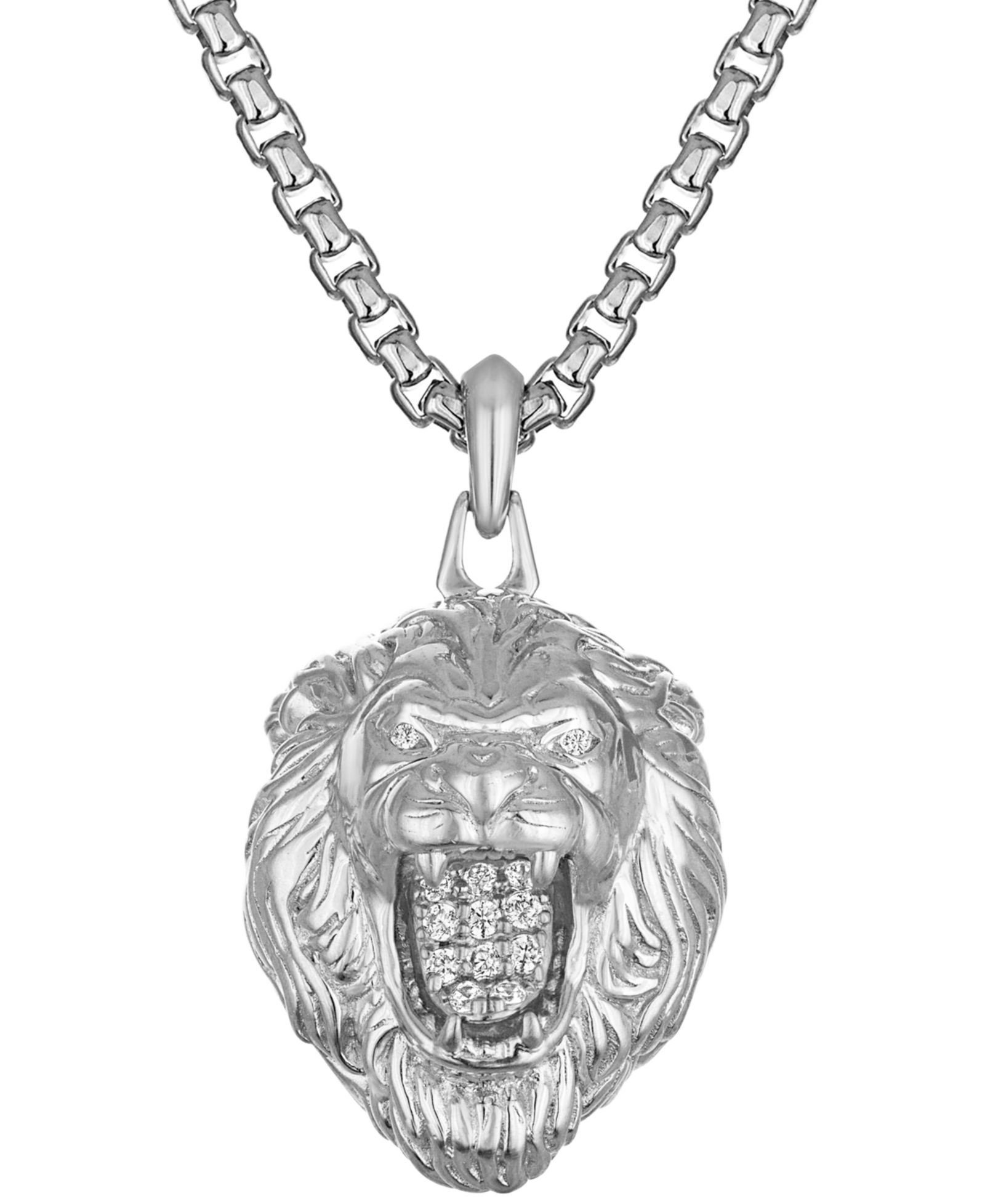 Bulova Marc Anthony Мужской кулон Lion в серебряном покрытии