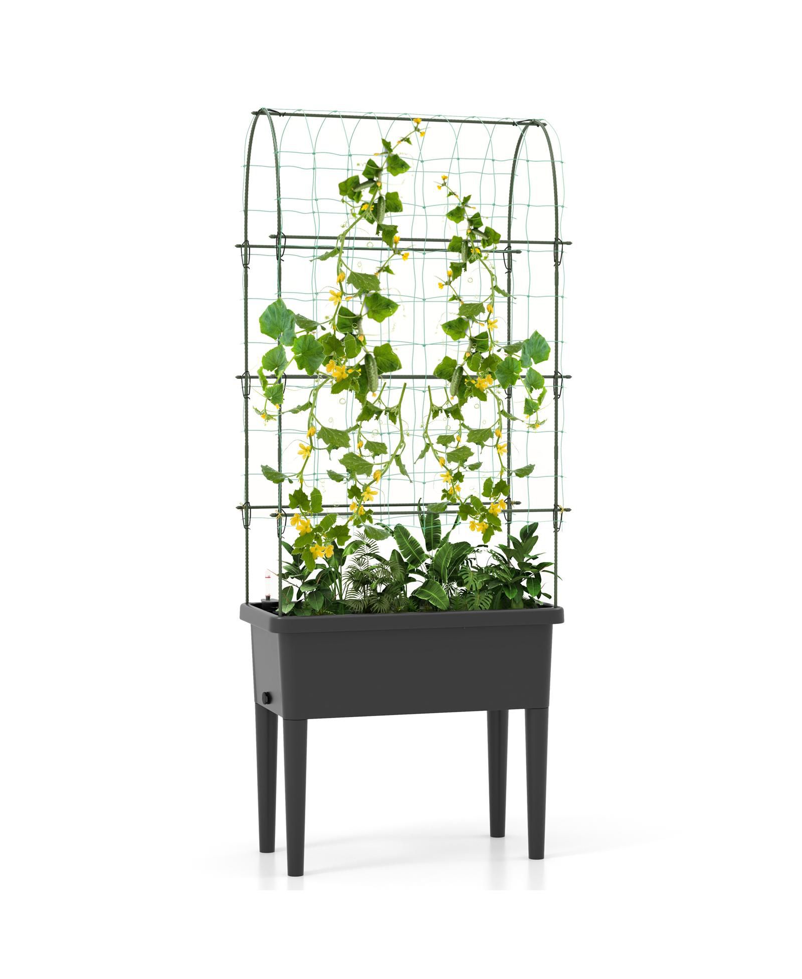 Приподнятая грядка GIVIMO Self-watering Raised Garden Bed с решеткой