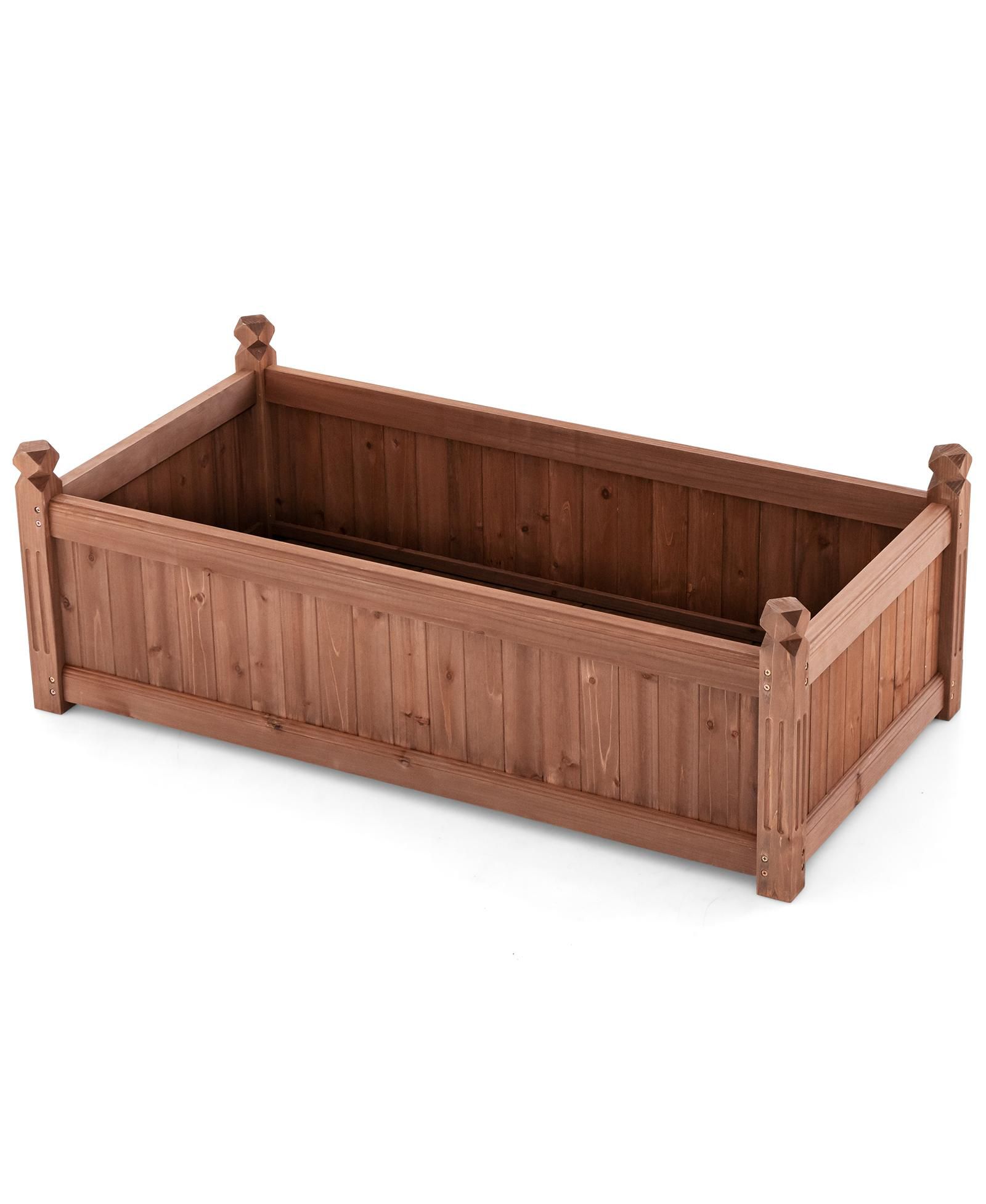 GIVIMO 46 x 24 x 16 Inch Rectangular Planter Box with Drainage Holes